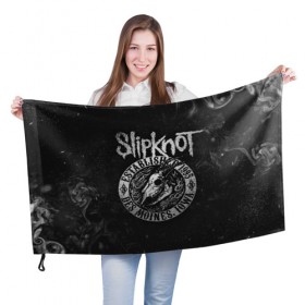 Флаг 3D с принтом Slipknot в городе Новоалтайск, 100% полиэстер | плотность ткани — 95 г/м2, размер — 67 х 109 см. Принт наносится с одной стороны | slipknot | we are not your kind | альтернативный метал | грув метал | метал | музыка | ню метал | слипнот