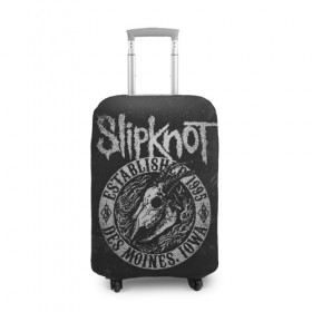 Чехол для чемодана 3D с принтом Slipknot в городе Новоалтайск, 86% полиэфир, 14% спандекс | двустороннее нанесение принта, прорези для ручек и колес | slipknot | we are not your kind | альтернативный метал | грув метал | метал | музыка | ню метал | слипнот