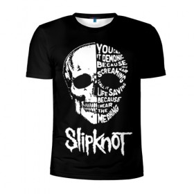 Мужская футболка 3D спортивная с принтом Slipknot в городе Новоалтайск, 100% полиэстер с улучшенными характеристиками | приталенный силуэт, круглая горловина, широкие плечи, сужается к линии бедра | slipknot | we are not your kind | альтернативный метал | грув метал | метал | музыка | ню метал | слипнот