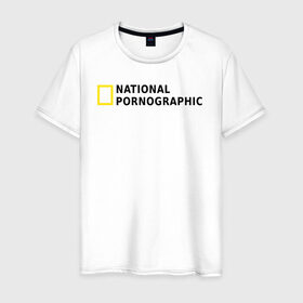 Мужская футболка хлопок с принтом Nation Pornographic в городе Новоалтайск, 100% хлопок | прямой крой, круглый вырез горловины, длина до линии бедер, слегка спущенное плечо. | nation