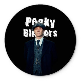 Коврик для мышки круглый с принтом Peaky Blinders в городе Новоалтайск, резина и полиэстер | круглая форма, изображение наносится на всю лицевую часть | peaky blinders | острые козырьки | сериал