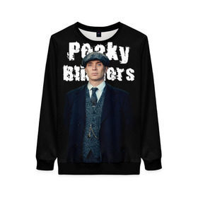 Женский свитшот 3D с принтом Peaky Blinders в городе Новоалтайск, 100% полиэстер с мягким внутренним слоем | круглый вырез горловины, мягкая резинка на манжетах и поясе, свободная посадка по фигуре | peaky blinders | острые козырьки | сериал