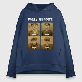 Женское худи Oversize хлопок с принтом Peaky Blinders в городе Новоалтайск, френч-терри — 70% хлопок, 30% полиэстер. Мягкий теплый начес внутри —100% хлопок | боковые карманы, эластичные манжеты и нижняя кромка, капюшон на магнитной кнопке | peaky blinders | острые козырьки | сериал