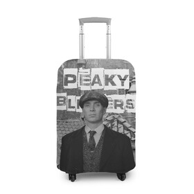 Чехол для чемодана 3D с принтом Peaky Blinders в городе Новоалтайск, 86% полиэфир, 14% спандекс | двустороннее нанесение принта, прорези для ручек и колес | peaky blinders | острые козырьки | сериал