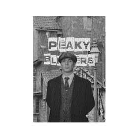Обложка для паспорта матовая кожа с принтом Peaky Blinders в городе Новоалтайск, натуральная матовая кожа | размер 19,3 х 13,7 см; прозрачные пластиковые крепления | Тематика изображения на принте: peaky blinders | острые козырьки | сериал