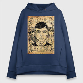 Женское худи Oversize хлопок с принтом Peaky Blinders в городе Новоалтайск, френч-терри — 70% хлопок, 30% полиэстер. Мягкий теплый начес внутри —100% хлопок | боковые карманы, эластичные манжеты и нижняя кромка, капюшон на магнитной кнопке | peaky blinders | острые козырьки | сериал