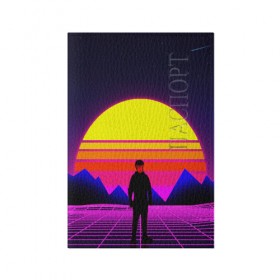 Обложка для паспорта матовая кожа с принтом CYBERPUNK RETRO в городе Новоалтайск, натуральная матовая кожа | размер 19,3 х 13,7 см; прозрачные пластиковые крепления | Тематика изображения на принте: bright | colorful | cool | disco | music | music lover | retro | speaker | tape recorder | technique | vintage | винтаж | динамик | диско | магнитофон | меломан | музыка | неон | разноцветный | ретро | техника