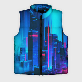 Мужской жилет утепленный 3D с принтом НОЧНОЙ ГОРОД в городе Новоалтайск,  |  | bright | colorful | cool | disco | music | music lover | retro | speaker | tape recorder | technique | vintage | винтаж | динамик | диско | магнитофон | меломан | музыка | неон | разноцветный | ретро | техника