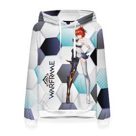 Женская толстовка 3D с принтом Warframe girl anime в городе Новоалтайск, 100% полиэстер  | двухслойный капюшон со шнурком для регулировки, мягкие манжеты на рукавах и по низу толстовки, спереди карман-кенгуру с мягким внутренним слоем. | digital extremes | excalibur | nyx | saryn | space | warframe | варфрэйм | космос | шутер