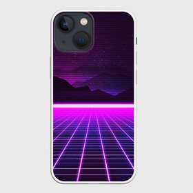 Чехол для iPhone 13 mini с принтом 90 YEARS sunrise в городе Новоалтайск,  |  | bright | colorful | cool | disco | music | music lover | retro | speaker | tape recorder | technique | vintage | винтаж | динамик | диско | магнитофон | меломан | музыка | неон | разноцветный | ретро | техника