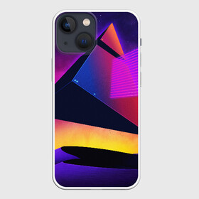 Чехол для iPhone 13 mini с принтом СТИЛЬ ГЕОМЕТРИЯ в городе Новоалтайск,  |  | bright | colorful | cool | disco | music | music lover | retro | speaker | tape recorder | technique | vintage | винтаж | динамик | диско | магнитофон | меломан | музыка | неон | разноцветный | ретро | техника