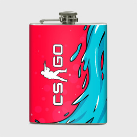 Фляга с принтом CS:GO WATER ELEMENTAL в городе Новоалтайск, металлический корпус | емкость 0,22 л, размер 125 х 94 мм. Виниловая наклейка запечатывается полностью | Тематика изображения на принте: counter | counter strike | cs | cs go | elemental | go | strike | water | water elementalm | контер страйк | кс | кс го