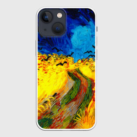 Чехол для iPhone 13 mini с принтом ВАНГОГ НОЧНОЕ ПОЛЕ в городе Новоалтайск,  |  | Тематика изображения на принте: art | impressionism | night | painting | planets | sky | stars | style | van gogh | waves | ван гог | вихрь | волны | живопись | звезды | импрессионизм | искусство | краски | небо | ночь | рисунок | стиль