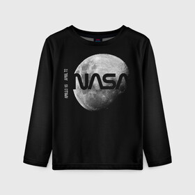 Детский лонгслив 3D с принтом Nasa Apollo 16 в городе Новоалтайск, 100% полиэстер | длинные рукава, круглый вырез горловины, полуприлегающий силуэт
 | apollo 16 | apolo 16 | nasa | аполлон 16 | аполон 16 | наса | насса