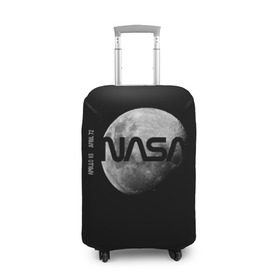 Чехол для чемодана 3D с принтом Nasa Apollo 16 в городе Новоалтайск, 86% полиэфир, 14% спандекс | двустороннее нанесение принта, прорези для ручек и колес | apollo 16 | apolo 16 | nasa | аполлон 16 | аполон 16 | наса | насса