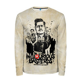 Мужской лонгслив 3D с принтом Бесславные ублюдки в городе Новоалтайск, 100% полиэстер | длинные рукава, круглый вырез горловины, полуприлегающий силуэт | basterds | inglourious | quentin | tarantino | бесславные | брэд | питт