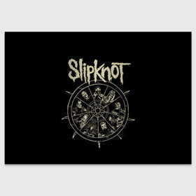 Поздравительная открытка с принтом Slipknot в городе Новоалтайск, 100% бумага | плотность бумаги 280 г/м2, матовая, на обратной стороне линовка и место для марки
 | slipknot | we are not your kind | альтернативный метал | грув метал | метал | музыка | ню метал | слипнот