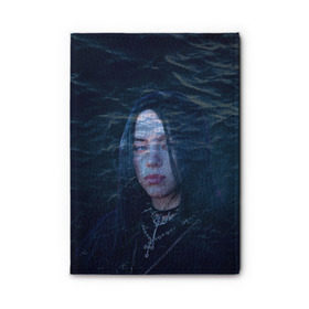 Обложка для автодокументов с принтом Billie Eilish Ocean Eyes в городе Новоалтайск, натуральная кожа |  размер 19,9*13 см; внутри 4 больших “конверта” для документов и один маленький отдел — туда идеально встанут права | bad guy | billie eilish | билли айлиш | эйлиш