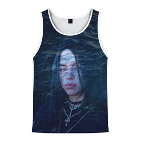 Мужская майка 3D с принтом Billie Eilish Ocean Eyes в городе Новоалтайск, 100% полиэстер | круглая горловина, приталенный силуэт, длина до линии бедра. Пройма и горловина окантованы тонкой бейкой | Тематика изображения на принте: bad guy | billie eilish | билли айлиш | эйлиш