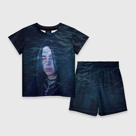 Детский костюм с шортами 3D с принтом Billie Eilish Ocean Eyes в городе Новоалтайск,  |  | Тематика изображения на принте: bad guy | billie eilish | билли айлиш | эйлиш