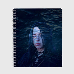 Тетрадь с принтом Billie Eilish Ocean Eyes в городе Новоалтайск, 100% бумага | 48 листов, плотность листов — 60 г/м2, плотность картонной обложки — 250 г/м2. Листы скреплены сбоку удобной пружинной спиралью. Уголки страниц и обложки скругленные. Цвет линий — светло-серый
 | bad guy | billie eilish | билли айлиш | эйлиш
