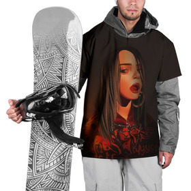 Накидка на куртку 3D с принтом Billie Eilish в городе Новоалтайск, 100% полиэстер |  | bad guy | billie eilish | билли айлиш | эйлиш