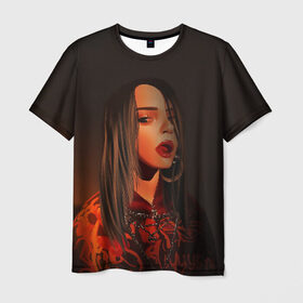 Мужская футболка 3D с принтом Billie Eilish в городе Новоалтайск, 100% полиэфир | прямой крой, круглый вырез горловины, длина до линии бедер | bad guy | billie eilish | билли айлиш | эйлиш