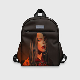 Детский рюкзак 3D с принтом Billie Eilish в городе Новоалтайск, 100% полиэстер | лямки с регулируемой длиной, сверху петелька, чтобы рюкзак можно было повесить на вешалку. Основное отделение закрывается на молнию, как и внешний карман. Внутри дополнительный карман. По бокам два дополнительных кармашка | bad guy | billie eilish | билли айлиш | эйлиш