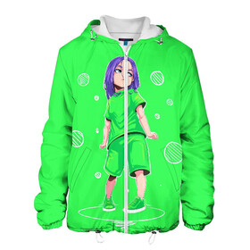 Мужская куртка 3D с принтом Billie Eilish в городе Новоалтайск, ткань верха — 100% полиэстер, подклад — флис | прямой крой, подол и капюшон оформлены резинкой с фиксаторами, два кармана без застежек по бокам, один большой потайной карман на груди. Карман на груди застегивается на липучку | Тематика изображения на принте: bad guy | billie eilish | билли айлиш | эйлиш