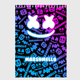 Скетчбук с принтом MARSHMELLO РЮКЗАК в городе Новоалтайск, 100% бумага
 | 48 листов, плотность листов — 100 г/м2, плотность картонной обложки — 250 г/м2. Листы скреплены сверху удобной пружинной спиралью | marshmello | диджей | клуб | клубная музыка | маршмеллоу | маршмело | маршмэлло | маршмэллоу | маршмэло. | музыка | электронная