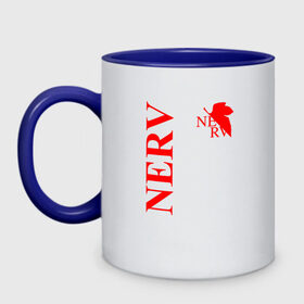 Кружка двухцветная с принтом EVANGELION (NERV 3) в городе Новоалтайск, керамика | объем — 330 мл, диаметр — 80 мм. Цветная ручка и кайма сверху, в некоторых цветах — вся внутренняя часть | Тематика изображения на принте: angel | eva | evangelion | neon genesis evangelion | nerv | аска лэнгли сорью | ева | евангелион | мисато кацураги | рей аянами | синдзи