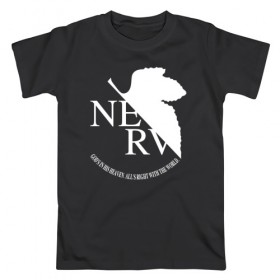 Мужская футболка хлопок с принтом EVANGELION (NERV 7) в городе Новоалтайск, 100% хлопок | прямой крой, круглый вырез горловины, длина до линии бедер, слегка спущенное плечо. | angel | eva | evangelion | neon genesis evangelion | nerv | аска лэнгли сорью | ева | евангелион | мисато кацураги | рей аянами | синдзи
