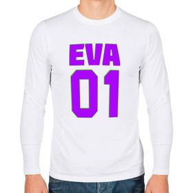 Мужской лонгслив хлопок с принтом EVANGELION (EVA 01) в городе Новоалтайск, 100% хлопок |  | angel | eva | evangelion | neon genesis evangelion | nerv | аска лэнгли сорью | ева | евангелион | мисато кацураги | рей аянами | синдзи