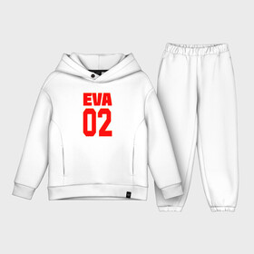Детский костюм хлопок Oversize с принтом EVANGELION (EVA 02) в городе Новоалтайск,  |  | Тематика изображения на принте: angel | eva | evangelion | neon genesis evangelion | nerv | аска лэнгли сорью | ева | евангелион | мисато кацураги | рей аянами | синдзи