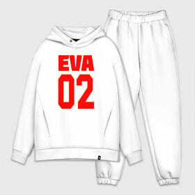 Мужской костюм хлопок OVERSIZE с принтом EVANGELION (EVA 02) в городе Новоалтайск,  |  | angel | eva | evangelion | neon genesis evangelion | nerv | аска лэнгли сорью | ева | евангелион | мисато кацураги | рей аянами | синдзи