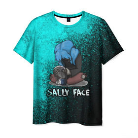 Мужская футболка 3D с принтом Sally face в городе Новоалтайск, 100% полиэфир | прямой крой, круглый вырез горловины, длина до линии бедер | sally face | маска | сали | салли | салли кромсалли | фейс | фишер