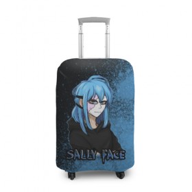 Чехол для чемодана 3D с принтом Sally face в городе Новоалтайск, 86% полиэфир, 14% спандекс | двустороннее нанесение принта, прорези для ручек и колес | sally face | маска | сали | салли | салли кромсалли | фейс | фишер