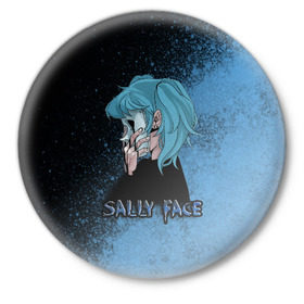 Значок с принтом Sally face в городе Новоалтайск,  металл | круглая форма, металлическая застежка в виде булавки | sally face | маска | сали | салли | салли кромсалли | фейс | фишер