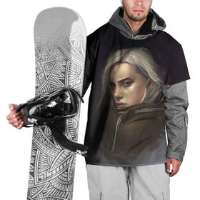 Накидка на куртку 3D с принтом Billie Eilish в городе Новоалтайск, 100% полиэстер |  | Тематика изображения на принте: bad guy | billie eilish | билли айлиш | эйлиш