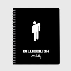 Тетрадь с принтом РЮКЗАК BILLIE EILISH в городе Новоалтайск, 100% бумага | 48 листов, плотность листов — 60 г/м2, плотность картонной обложки — 250 г/м2. Листы скреплены сбоку удобной пружинной спиралью. Уголки страниц и обложки скругленные. Цвет линий — светло-серый
 | be | billie | billie eilish | билли | билли айлиш