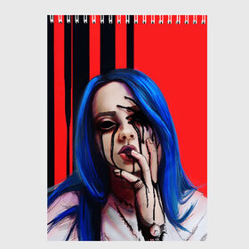 Скетчбук с принтом Billie Eilish в городе Новоалтайск, 100% бумага
 | 48 листов, плотность листов — 100 г/м2, плотность картонной обложки — 250 г/м2. Листы скреплены сверху удобной пружинной спиралью | bad guy | billie eilish | билли айлиш | эйлиш