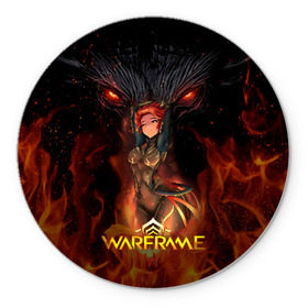 Коврик для мышки круглый с принтом Warframe anime в городе Новоалтайск, резина и полиэстер | круглая форма, изображение наносится на всю лицевую часть | digital extremes | excalibur | nyx | saryn | space | warframe | варфрэйм | космос | шутер