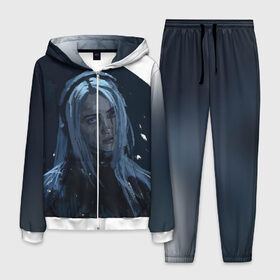 Мужской костюм 3D с принтом Billie Eilish в городе Новоалтайск, 100% полиэстер | Манжеты и пояс оформлены тканевой резинкой, двухслойный капюшон со шнурком для регулировки, карманы спереди | bad guy | billie eilish | билли айлиш | эйлиш