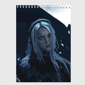 Скетчбук с принтом Billie Eilish в городе Новоалтайск, 100% бумага
 | 48 листов, плотность листов — 100 г/м2, плотность картонной обложки — 250 г/м2. Листы скреплены сверху удобной пружинной спиралью | bad guy | billie eilish | билли айлиш | эйлиш