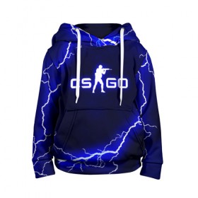 Детская толстовка 3D с принтом CS GO LIGHTNING STYLE в городе Новоалтайск, 100% полиэстер | двухслойный капюшон со шнурком для регулировки, мягкие манжеты на рукавах и по низу толстовки, спереди карман-кенгуру с мягким внутренним слоем | astralis | awp | counter strike | cs go | cs go global offensive | faze clan | hyper beast | team liquid | thunder | астралис | молнии | тим ликвид | фейз клан | хайпер бист | шторм
