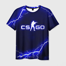 Мужская футболка 3D с принтом CS GO LIGHTNING STYLE в городе Новоалтайск, 100% полиэфир | прямой крой, круглый вырез горловины, длина до линии бедер | astralis | awp | counter strike | cs go | cs go global offensive | faze clan | hyper beast | team liquid | thunder | астралис | молнии | тим ликвид | фейз клан | хайпер бист | шторм