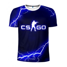 Мужская футболка 3D спортивная с принтом CS GO LIGHTNING STYLE в городе Новоалтайск, 100% полиэстер с улучшенными характеристиками | приталенный силуэт, круглая горловина, широкие плечи, сужается к линии бедра | astralis | awp | counter strike | cs go | cs go global offensive | faze clan | hyper beast | team liquid | thunder | астралис | молнии | тим ликвид | фейз клан | хайпер бист | шторм
