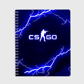 Тетрадь с принтом CS GO LIGHTNING STYLE в городе Новоалтайск, 100% бумага | 48 листов, плотность листов — 60 г/м2, плотность картонной обложки — 250 г/м2. Листы скреплены сбоку удобной пружинной спиралью. Уголки страниц и обложки скругленные. Цвет линий — светло-серый
 | astralis | awp | counter strike | cs go | cs go global offensive | faze clan | hyper beast | team liquid | thunder | астралис | молнии | тим ликвид | фейз клан | хайпер бист | шторм