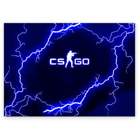 Поздравительная открытка с принтом CS GO LIGHTNING STYLE  в городе Новоалтайск, 100% бумага | плотность бумаги 280 г/м2, матовая, на обратной стороне линовка и место для марки
 | astralis | awp | counter strike | cs go | cs go global offensive | faze clan | hyper beast | team liquid | thunder | астралис | молнии | тим ликвид | фейз клан | хайпер бист | шторм