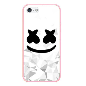 Чехол для iPhone 5/5S матовый с принтом MARSHMELLO (КАПЮШОН) в городе Новоалтайск, Силикон | Область печати: задняя сторона чехла, без боковых панелей | Тематика изображения на принте: america | dj | marshmello | usa | америка | маршмелло